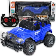 Zabawki zdalnie sterowane - Auto dla dzieci na sterowanie auto terenowe niebieskie adventure - miniaturka - grafika 1