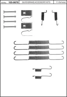 Sprężynki do szczęk hamulcowych QUICK BRAKE 105-0670 126067000 - Układ hamulcowy - akcesoria - miniaturka - grafika 1