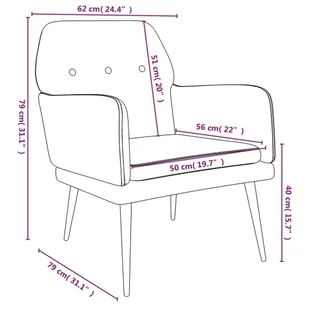 Lumarko Fotel, ciemnoszary, 62x79x79 cm, obity aksamitem - Fotele - miniaturka - grafika 9