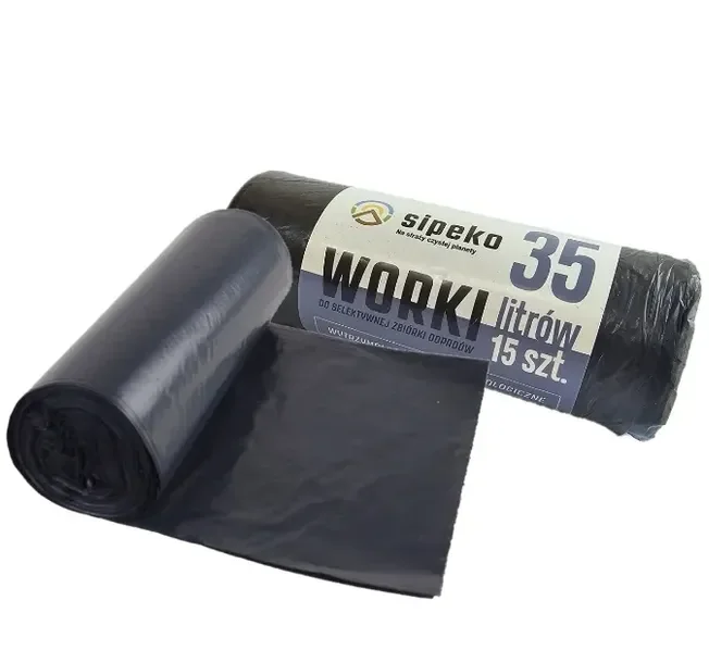Worki na śmieci MOCNE Proekologiczne 35L 15 szt czarne