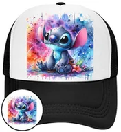 Czapki i chusty sportowe męskie - Czapka z Daszkiem Lilo i Stich Czarna z Nadrukiem Na Lato Siatka Bejsbolówka - miniaturka - grafika 1