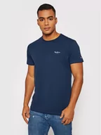 Koszulki męskie - Pepe Jeans T-Shirt Original Basic 3 N PM508212 Granatowy Slim Fit - miniaturka - grafika 1