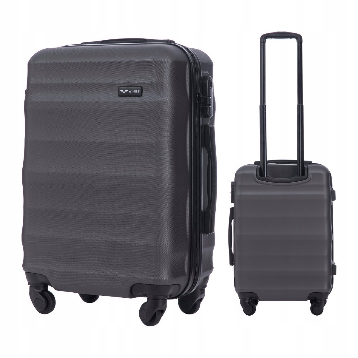Walizka kabinowa na 4 kółkach ABS mały bagaż podróżny twardy WINGS