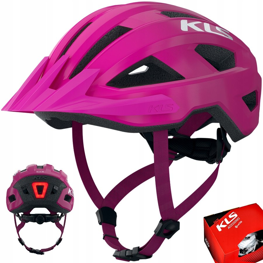 Kask rowerowy Kellys Daze Lumio 022 M/L (55-58 cm) pink lampka Led