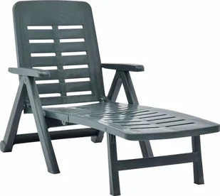 Elior Zielony regulowany leżak ogrodowy z podłokietnikami - Dantes - Leżaki ogrodowe - miniaturka - grafika 1