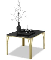 Ławy i stoliki kawowe - Stolik kawowy z metalowym stelażem złoty + czarny C8-G39 - miniaturka - grafika 1