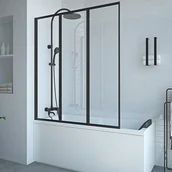 Parawany nawannowe - VENTE-UNIQUE Parawan nawannowy składany z metalu w kolorze matowym czarnym w industrialnym stylu – 120 × 140 cm – DISTRICT - miniaturka - grafika 1