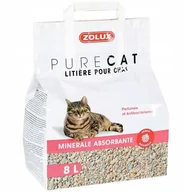 Żwirek dla kotów - Zolux Zolux Żwirek PURECAT zbrylający perfumowany i antybakteryjny 8 l - miniaturka - grafika 1