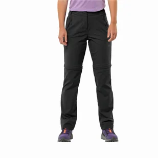 Damskie spodnie z odpinanymi nogawkami Jack Wolfskin GLASTAL ZIP OFF PANTS W black - 36S - Spodnie sportowe damskie - miniaturka - grafika 1