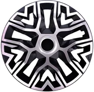 Kołpaki samochodowe - Komplet kołpaków uniwersalnych The Best bicolor srebnro-czarne 15 cali - miniaturka - grafika 1