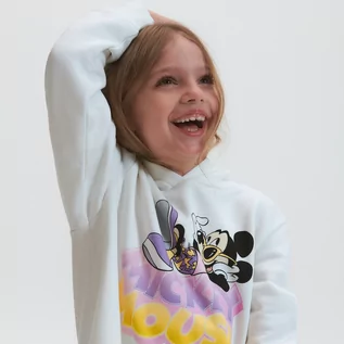 Bluzy dla dziewczynek - Reserved - Bluza z nadrukiem Mickey Mouse - Kremowy - grafika 1