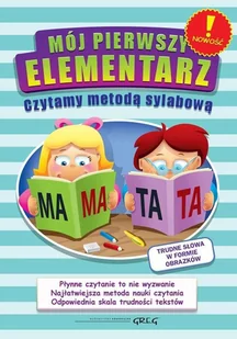 Greg Mój pierwszy elementarz. Czytamy metodą sylabową - Alicja Karczmarska-Strzebońska - Książki edukacyjne - miniaturka - grafika 1