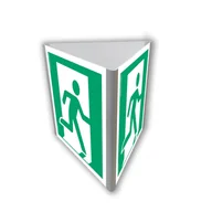 Systemy ekspozycyjne i znaki informacyjne - AE802 WYJŚCIE EWAKUACYJNE PRAWOSTRONNE (3D DOŚCIENNY), PN - PŁYTA PCV 1MM; (200X200MM) - miniaturka - grafika 1