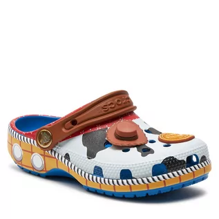Buty dla chłopców - Klapki Crocs Toy Story Woody Classic Clog Kids 209461 Blue Jean 4GX - grafika 1