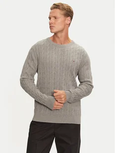 Tommy Hilfiger Sweter MW0MW33132 Szary Regular Fit - Swetry męskie - miniaturka - grafika 1