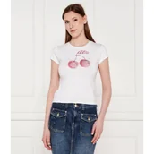 Koszulki i topy damskie - GUESS T-shirt WAVY CHERRY | Slim Fit - miniaturka - grafika 1