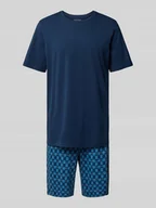 Piżamy męskie - Piżama z prążkowanym, okrągłym dekoltem - miniaturka - grafika 1