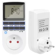 Inne akcesoria audio-wideo - Programator Czasowy Włącznik Wyłącznik Timer LCD ISO TRADE - miniaturka - grafika 1