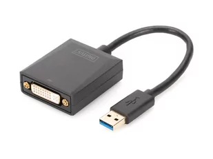 Digitus DA-70842 USB 3.0 to DVI Adapter Czarny DA-70842 - Adaptery i przejściówki - miniaturka - grafika 1
