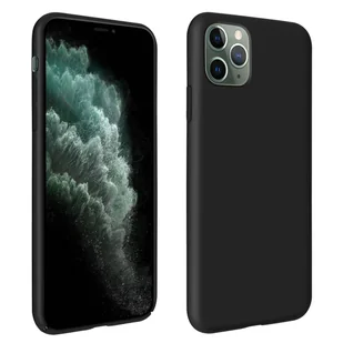 Silikonowe półsztywne etui Apple iPhone 11 Pro Max, miękkie w dotyku, matowe wykończenie, czarne - Etui i futerały do telefonów - miniaturka - grafika 1