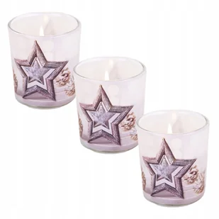 3X Świeca Świeczka Zapachowa Winter Star Wanilia - Świece - miniaturka - grafika 1