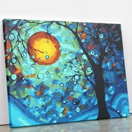 Malowanie po numerach - Malowanie po numerach - W niebieskim cieniu drzewa 50 X 40 cm - miniaturka - grafika 1