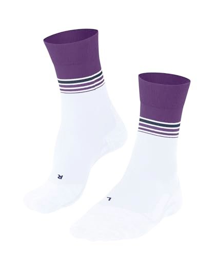 FALKE Kobiety Skarpety do biegania RU4 Endurance Cool W So materiał funkcyjny przeciw pęcherzom cienkie1 Para, Biały White 2005 Stripe, 35-36
