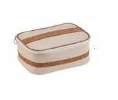 Kosmetyczki, organizery i kuferki - Kosmetyczka podróżna organizer na kosmetyki EKO Topmove unisex beżowy - miniaturka - grafika 1