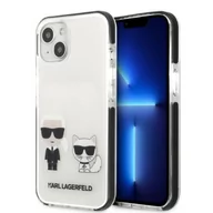Etui i futerały do telefonów - Karl Lagerfeld KLHCP13STPEKCW iPhone 13 mini 5,4" hardcase biały/white Karl&Choupette - miniaturka - grafika 1