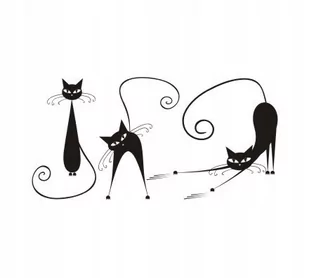 Naklejka na ścianę dla dzieci kot kociaki kotki 34, 150x75 cm - Naklejki na ścianę - miniaturka - grafika 1