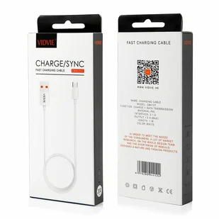 Kabel VIDVIE CB412-2 USB/Micro 2.1A, 2m biały - Kable USB - miniaturka - grafika 1