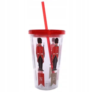 KUBEK z przykrywką słomka GWARDZISTA UK 450ml - Kubki dla dzieci - miniaturka - grafika 1