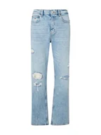Spodnie męskie - Tommy Hilfiger Jeansy q-roa-36046 Niebieski Regular Fit - miniaturka - grafika 1