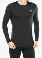 Bluzy sportowe męskie - Bluza Under Armour ColdGear Fitted Crew - black/white - miniaturka - grafika 1
