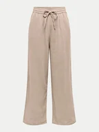 Spodnie damskie - ONLY Spodnie dzianinowe Thyra 15296375 Beżowy Comfort Fit - miniaturka - grafika 1