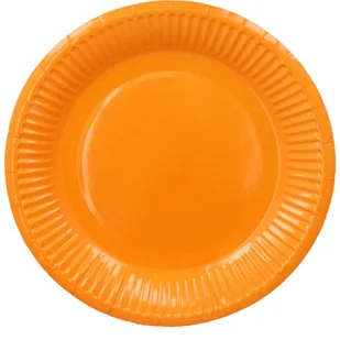 Talerzyki Papierowe Pomarańczowe 18cm 6Szt - Dekoracje i nakrycia stołu na imprezę - miniaturka - grafika 1
