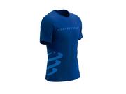Koszulki sportowe męskie - COMPRESSPORT Koszulka techniczna LOGO SS T-SHIRT estate blue - miniaturka - grafika 1