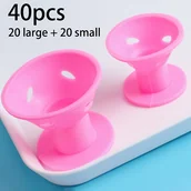 Wałki do włosów - TEMU 40 szt. Lokówki do Włosów (20 Dużych + 20 Małych) - Różowe i Białe, Wielorozmiarowe, Delikatne dla Wszystkich Typów Włosów, Łatwe w Użyciu, - miniaturka - grafika 1