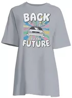 Piżamy damskie - Back To Future Damska koszula nocna, Kremowy Niebieski, S - miniaturka - grafika 1