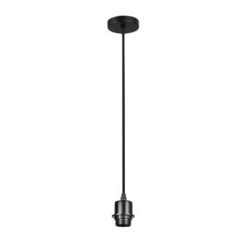 Lampa wisząca sufitowa zwis loft sznur oprawa czarna loft E27 Led regulacja