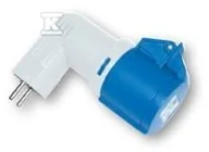 Gniazdka elektryczne - Adapter z wejściem wtyczka Uni Schuko 16A/3P/230V wyjście gniazdo CEE 16A 230V IP44 - miniaturka - grafika 1