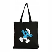 Torby i wózki na zakupy - Eko Torba Bawełniana na ramię Zakupy Shopper Smerfy Bajka Papa smerf 3 - miniaturka - grafika 1