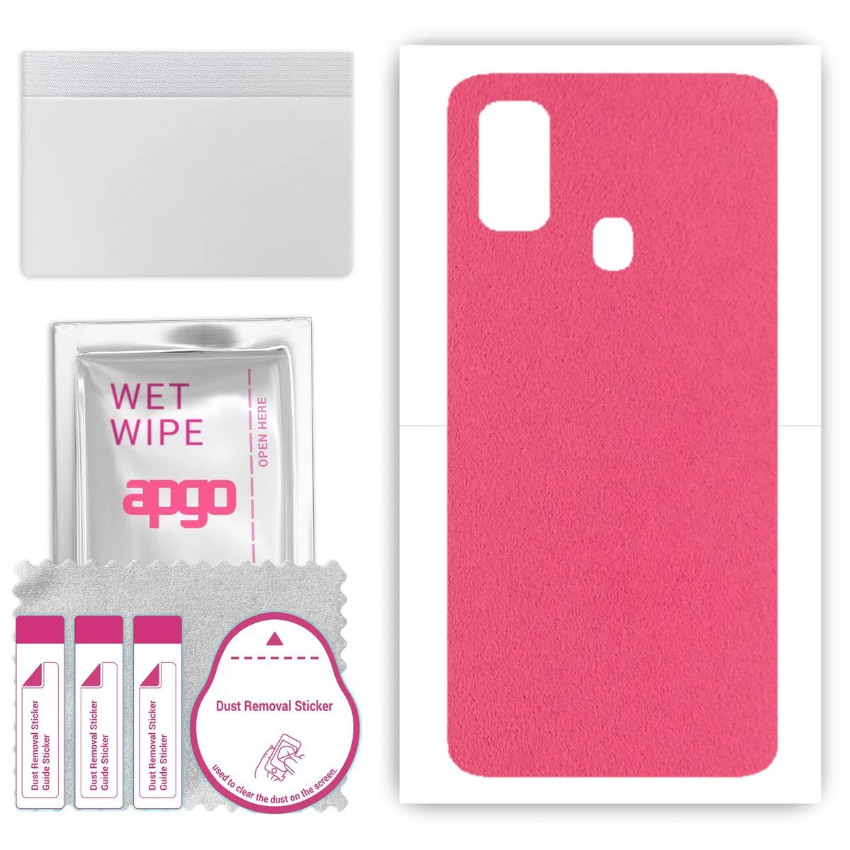 Folia naklejka skórka strukturalna na TYŁ Zamsz do Samsung Galaxy M21 - Zamsz Różowy - apgo SKINS