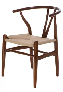 D2.Design Wicker Krzesło inspirowane Wishbone 54x42 cm jasnobrązowe 12783 - Krzesła - miniaturka - grafika 2