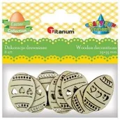 Decoupage - Titanum Drewniane dekoracje pisanki ażurowe 25x35 mm 8 szt. - miniaturka - grafika 1