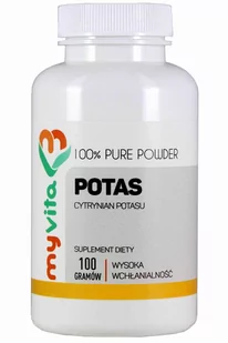 MyVita Potas wysoka wchłanialność bez dodatków proszek 100g - Układ moczowy i płciowy - miniaturka - grafika 1