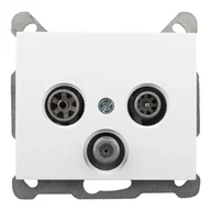 Gniazdka elektryczne - Abex Gniazdo Nova Moduł RTV SAT białe - miniaturka - grafika 1