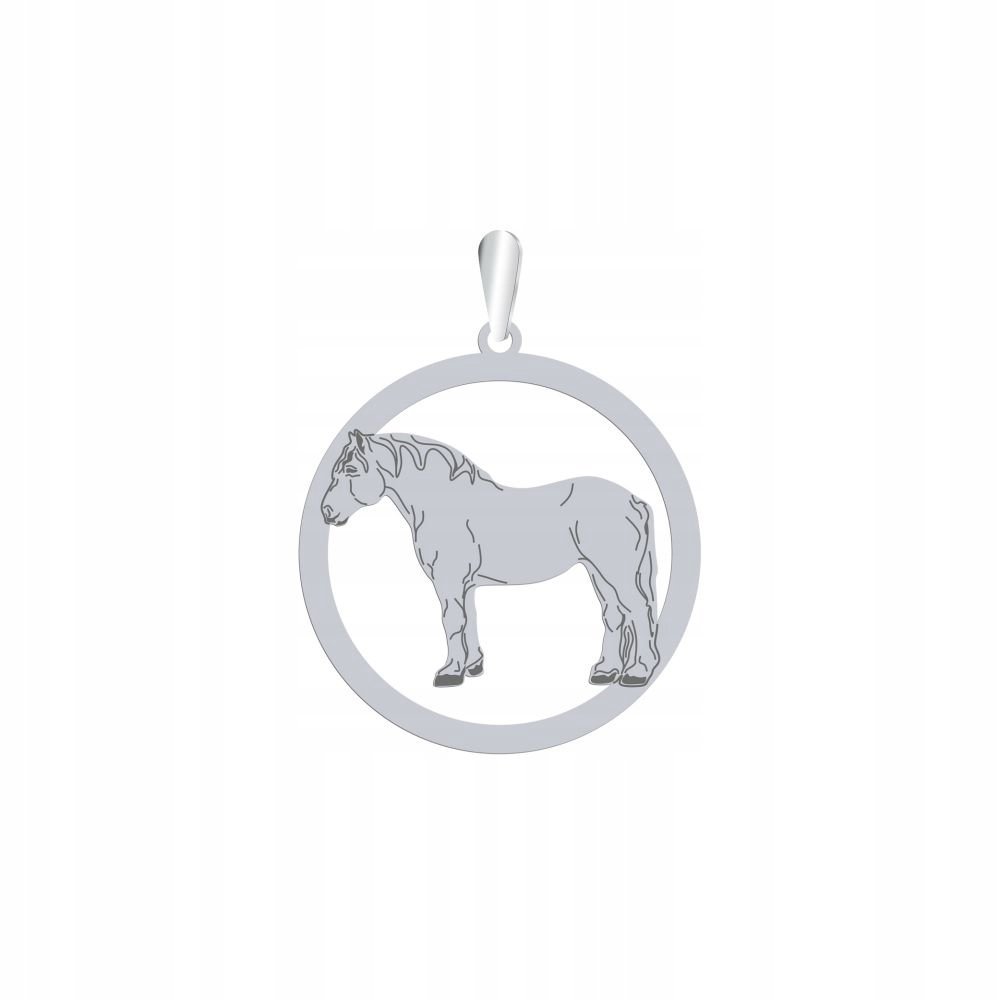 Zawieszka Srebrna Koń Perszeron 925 Biżuteria Prezent Kobieta GRAWER GRATIS