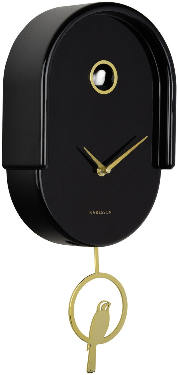 Karlsson Zegar z kukułką i wahadłem Karlsson KA6069BK czarny Tweet Cuckoo .