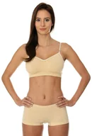Bielizna sportowa damska - Brubeck Biustonosz Comfort Cotton beżowy r. 70A BR00012A - miniaturka - grafika 1